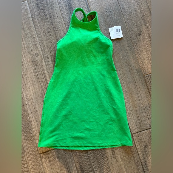 Beyond Yoga Green Sheath Mini Dress Sleeveless Halter - Picture 5 of 6